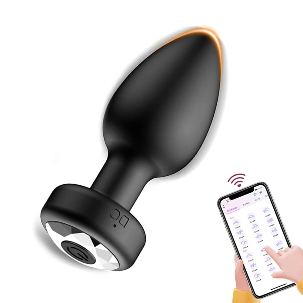 APP Butt Plug Anal Vibrator for Gay Remote Control Dildo Vibration Masturbation Adult Sex Toy for Couples Prostate Massager