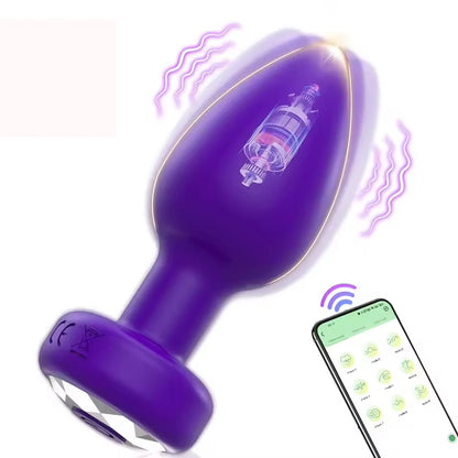 APP Butt Plug Anal Vibrator for Gay Remote Control Dildo Vibration Masturbation Adult Sex Toy for Couples Prostate Massager
